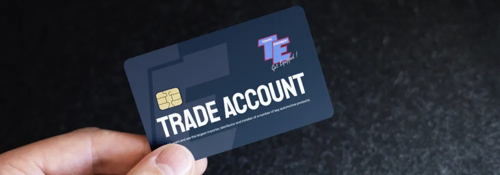 Trade account benefits banner